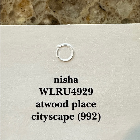 Kate Spade NISHA Atwood Zip purse cityscape pebbled Leather handles & strap gray - Picture 13 of 17